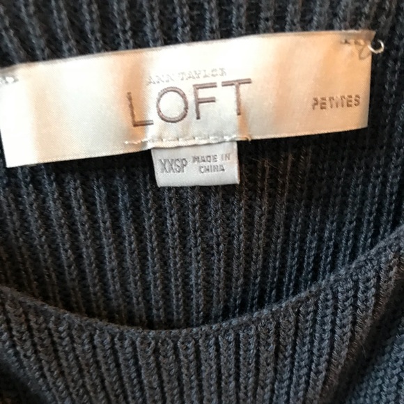 LOFT Dark grey bell sleeved knit sweater - Picture 6 of 8